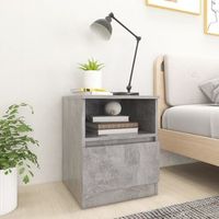 mesitas de noche 2 uds - mueble para dormitorio - madera contrachapada - gris hormigon 40x40x50cm