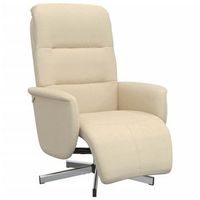 sillon reclinable con reposapies tela color crema cfw267472