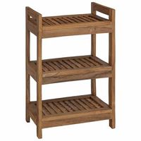 estante de bano natural 45 x 30 x 71 cm madera de teca maciza vidaxl