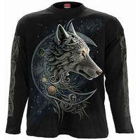 spiral camiseta manga larga celtic wolf para mujer