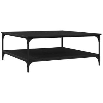 Mesa De Café - Mesa De Centro - Mesa Baja Roble Negro 100 X 100 X 40 Cm Madera Contrachapada