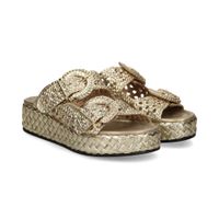 pons quintana sandalias con plataforma mujer - plata talla 36