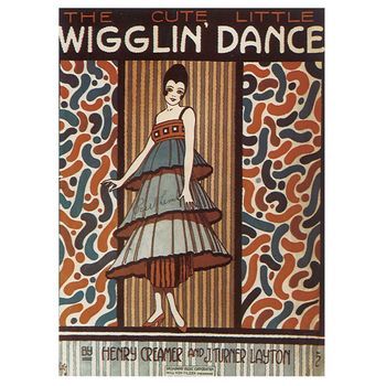Legendarte - Portada De Música Vintage The Cute Little Wigglin' Dance - Cuadro Lienzo, Impresión Digital Cm. 50x70