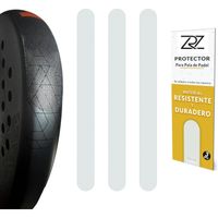 zrz protector de pala de padel transparente - cinta de padel - acabado rugoso - mayor proteccion 35x370mm