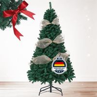 arbol de navidad artificial premium con 1000 puntas plegable pvc comhoma 192 cm - verde con cinta