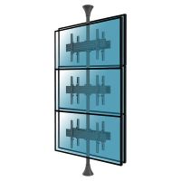 kimex soporte de suelotecho para 6 pantallas de tv 32-75 vesa 600x400 max 30kg