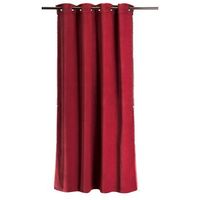cortina de interior vivaraise en algodon 100 - serie fara - color rubi - 135 x 280 cm