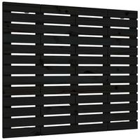 cabecero de cama de pared  panel de cabecera madera maciza pino negro 96x3x915 cm