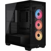 caja pc corsair 3500x rs-r argb semitorre negro 3 ventiladores vidrio templado
