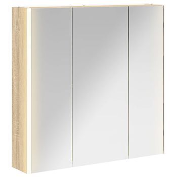 Armario Con Espejo De Baño | Mueble De Baño Roble Sonoma 73.5 X 15.5 X 70 Cm