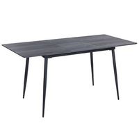 mesa extensible moderna 120160 x 80 cm muebles de comedor tablero mdf patas de acero gris y negro gelanda