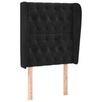 cabecero cama  panel de cabecera con orejas de terciopelo negro 83x23x118128 cm