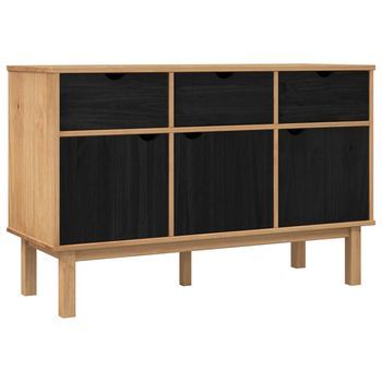 Aparador Otta Marrón Y Negro 114 X 43 X 73,5 Cm Vidaxl