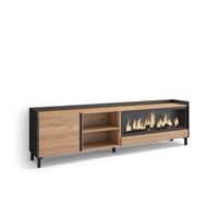 mueble tv teba-01 con chimenea electrica para salon