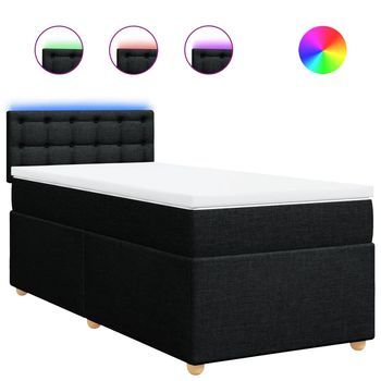 Cama Tapizada 200x100x100,5 Cm Tejido - Negro
