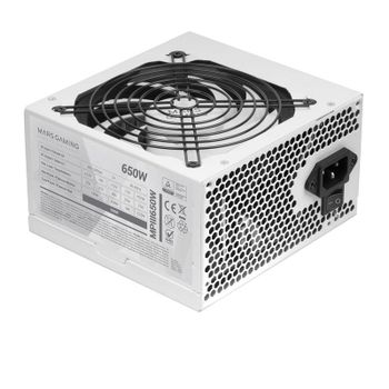 Mars Gaming MPIII650 Fuente Alimentación PC ATX 650W 5 Años Garantía 85% Eficiencia Ai-rpm Blanco