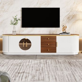 Mueble Tv - Mueble Para Salón - Mdf - Blanco (180x40x46cm)