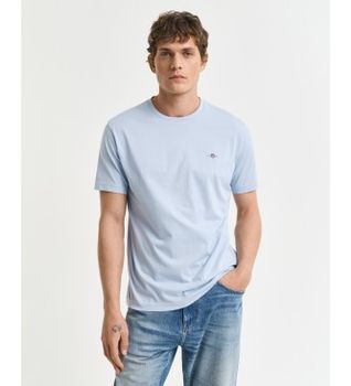 Gant para hombre. 2003184 Camiseta Regular Fit Shield azul (S), Blanco, Casual, Algodón, Manga corta