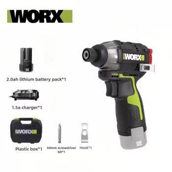 Destornillador de impacto inalámbrico sin escobillas WORX WU132X 160N.m. Par de apriete,mandril SDS,2 modos de velocidad