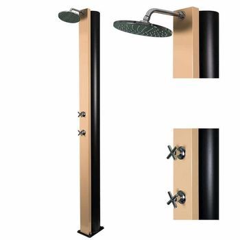 Ducha Solar Piscina Jardín Exterior Cross 40l Mandos Cruz 200mm Crm - Beige