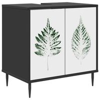 mueble de cuarto de bano hanau roble negro 60 x 40 x 61 cm vidaxl