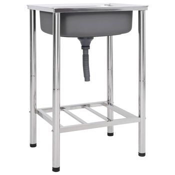 Fregadero De Camping De Un Seno Acero Inoxidable Vidaxl