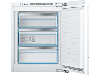 Congelador bajo encimera - Bosch GIV11AFE0, 72 l, 71.2 cm, Low Frost, 3 cajones, Blanco