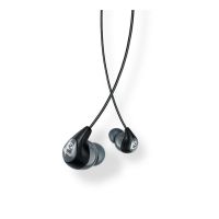 auriculares shure se112-gr con cable conexion jack para llamadas y musica cancelacion de ruido negro y gris