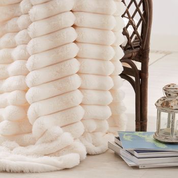 Plaid Sherpa - Crema - Burrito Blanco