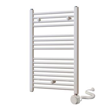 Kibath Secatoallas Radiador Eléctrico De 80 Cm X 50 Cm Acabado Blanco Brillo Fabricado En Acero