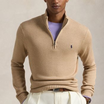 Polo Ralph Lauren Half Zip Cotton Knit Jumper - XXL