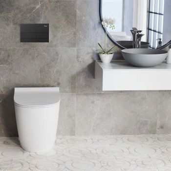 Estructura Anclaje Wc Rea T Mat Black + Botón Para El Sistema De Instalación Previa Al Wc T