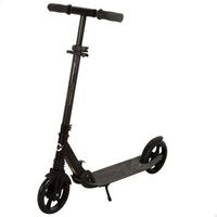 evo - patinete 2 ruedas color negro plegable y regulable 8 anos de 86x39x81-96 cm