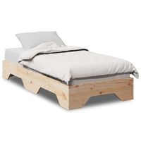 estructura de cama sin colchon apilable 75x190 cm madera maciza vidaxl