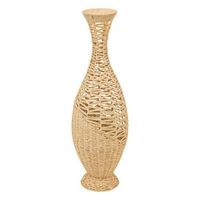 jarron de fibra vegetal arcilla beige h90cm