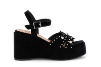 sandalias de cuna de ante gilda con tachuelas y cabujones black