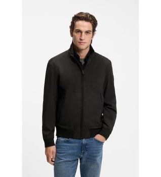 BOSS para hombre. 50560986 Chaqueta Softshell negro (48), Casual, Sintético