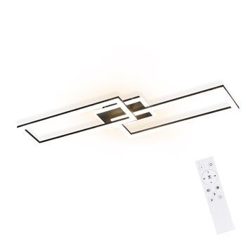 Nettlife Plafón Led Regulable De Diseño Moderno, Lámpara De Techo 56w, Color Negro