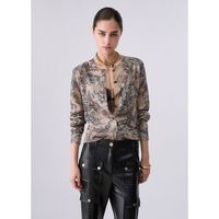 liu jo chaqueta de punto cardigan de punto estampada para mujer