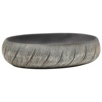 lavabo sobre encimera ovalado ceramica negro y gris 59x40x15 cm vidaxl