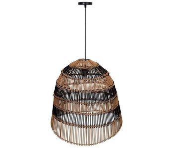 Lámpara techo de ratan marrón d56x55,5h cm