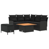 juegos de muebles 5 uds negro ratan sintetico vidaxl