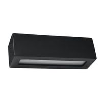 lampara de pared negro ceramicavidrio alt 10 cm