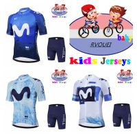 nuevo equipo movistar conjunto de jersey de ciclismo transpirable para ninos pantalones cortos con cojin ropa de bicicleta negra para ninos y ninas bicicleta de verano