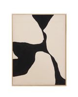 cuadro decorativo pintado a mano al oleo marco marron claro 60x80cm