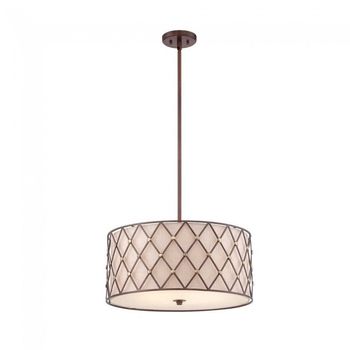 Lámpara colgante brown lattice l (4 luces)