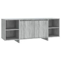 mueble de tv madera de ingenieria gris sonoma 130x35x50 cm