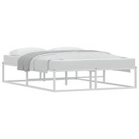 cama matrimonial  cama para adultos  estructura cama sin colchon metal blanco 140x200 cm
