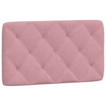 Cabecero Cama Mueble De Dormitorio De Cama Acolchado Terciopelo Rosa 80 Cm Rosa M02_0004488