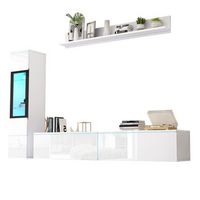 soporte para tv led - conjunto de muebles para sala de estar - adecuado para televisores de menos de 60 pulgadas - blanco
